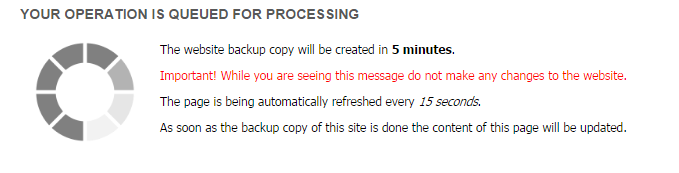 The backup copy will be created