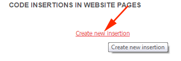 Manage inserts code