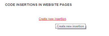 Create new insertion