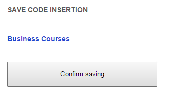 Confirm saving