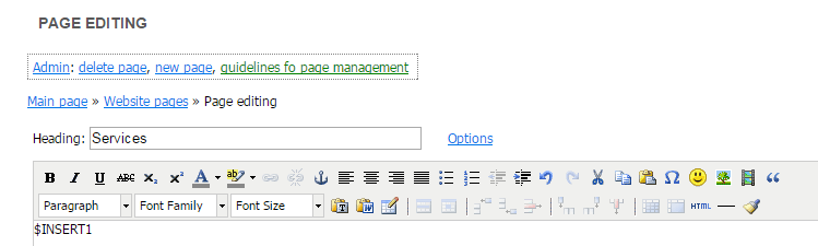 Note marks on the page